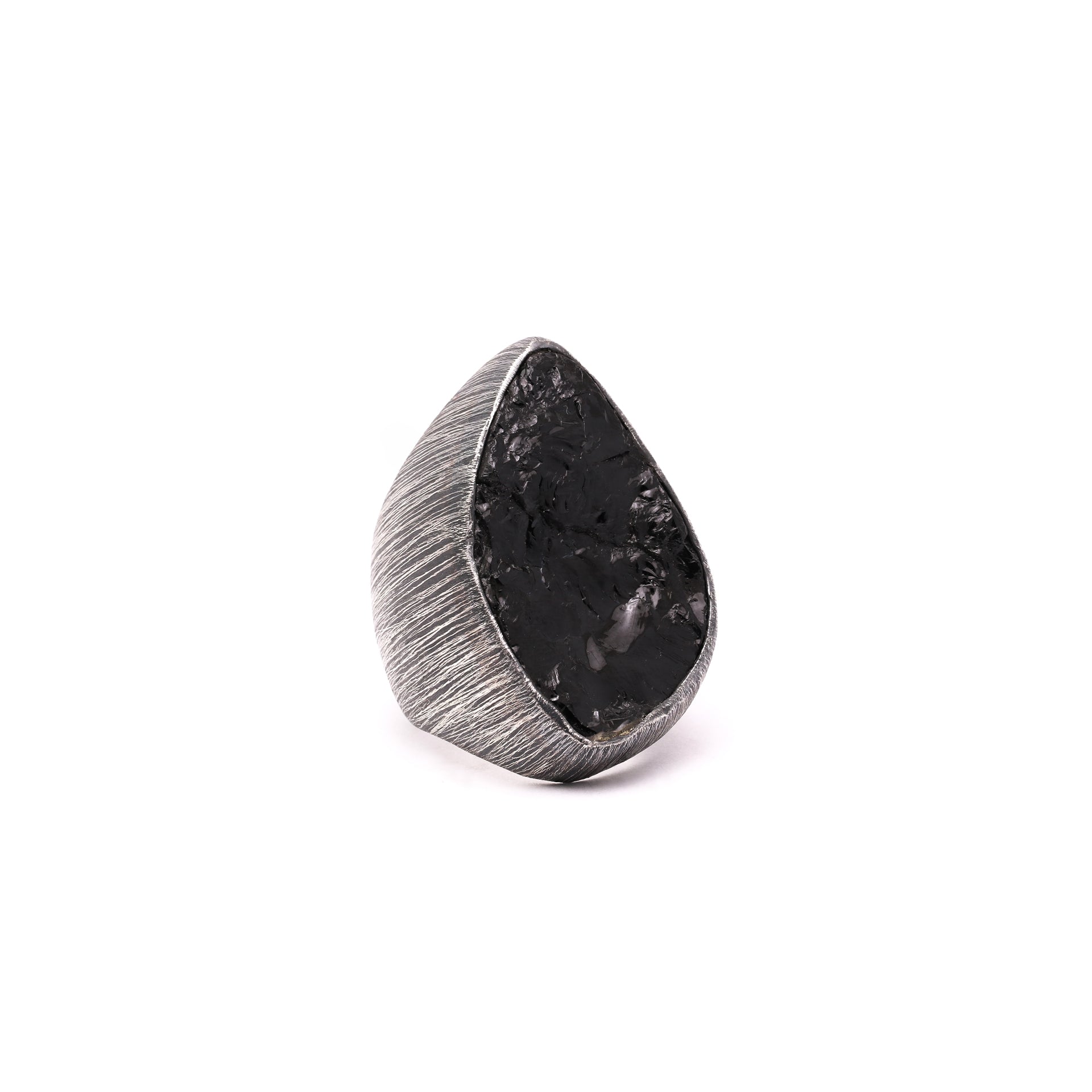 Moonstone with Black Tourmaline ring - size 7 – Desert Adorned